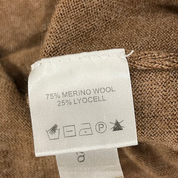 David Donahue Sweater 1/4 Zip Pullover Sweatshirt Brown  Size 2XL Merino Wool - Picture 4 of 8